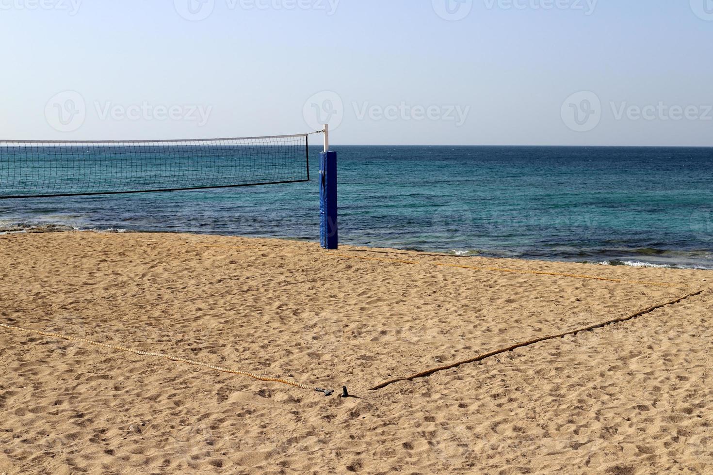 Sandy beach on the Mediterranean Sea in northern Israel. photo