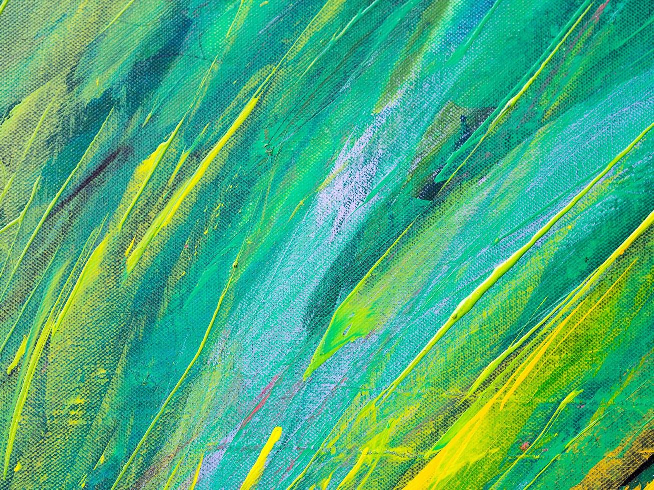 Acrylic color painting by hand made, Colorful contemporary art on canvas, Abstract background texture photo