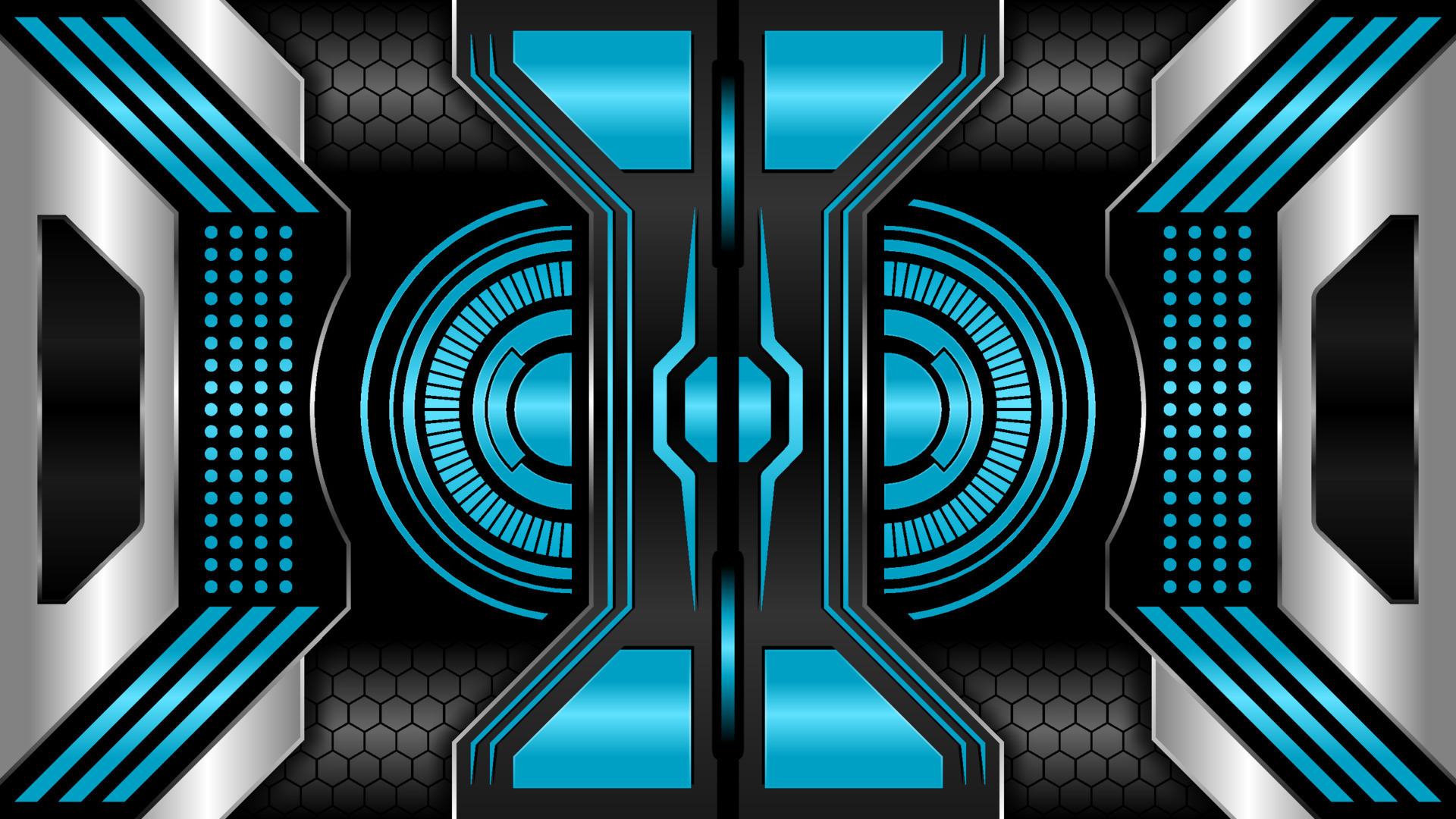 futuristic technology metallic sky blue color abstract background