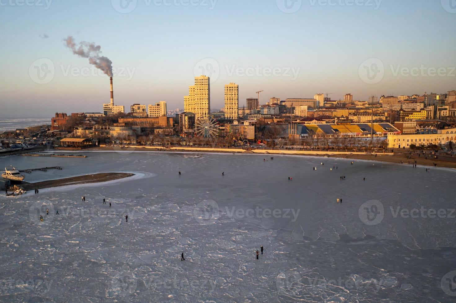 Vladivostok, Russia. Aerial view of the cityscape. photo