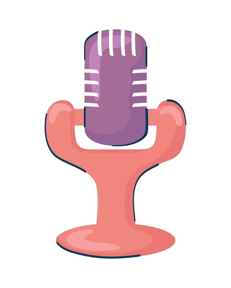 retro microphone audio device vector