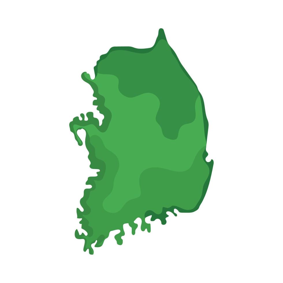 korea country map vector