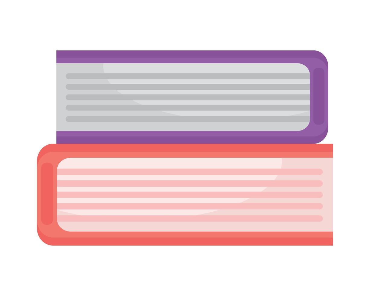 two text books vector