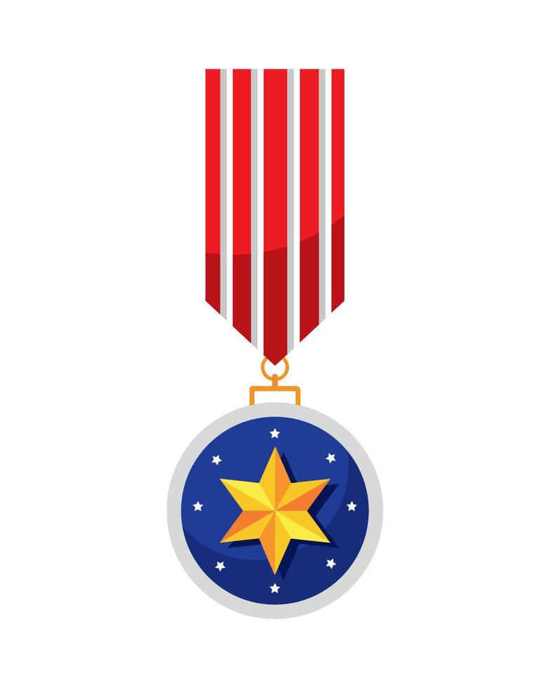 usa flag in medal vector