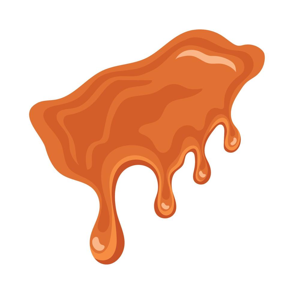 sweet caramel melting vector