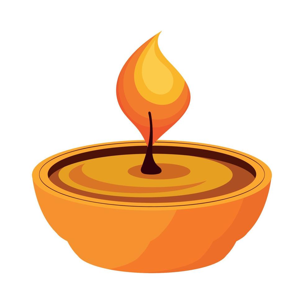 diwali celebrating candle vector