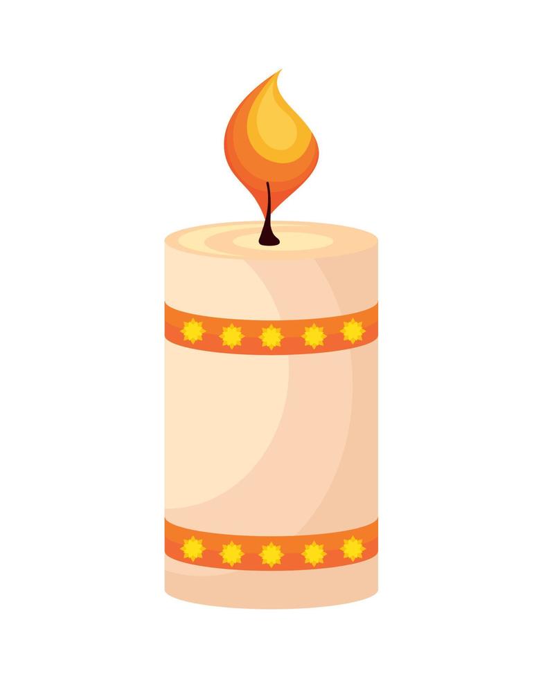 religious candle wax decorative vector