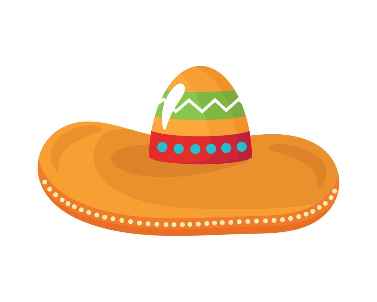 Accesorio sombrero de mariachi mexicano vector