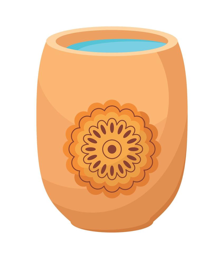 cup with mandala vector