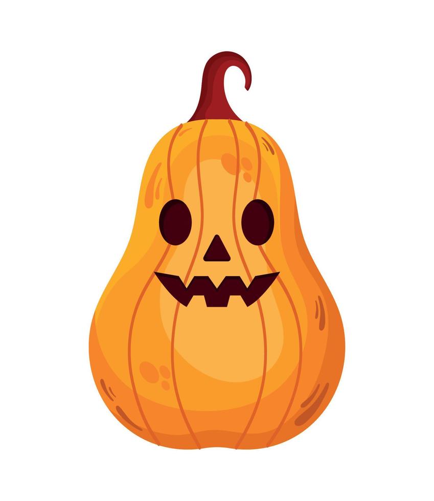 calabaza larga de halloween vector