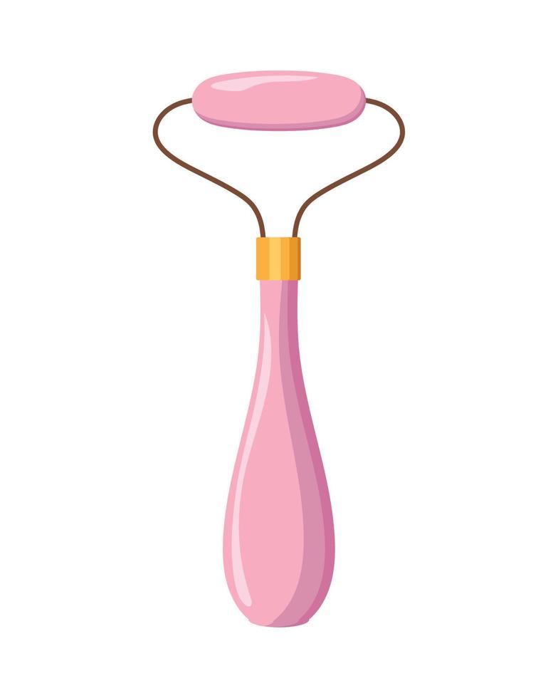 pink facial massager rolls vector