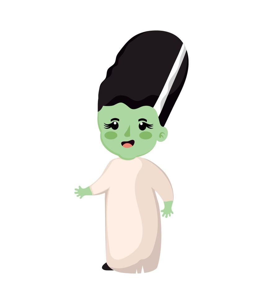 girl with vampire costume vector