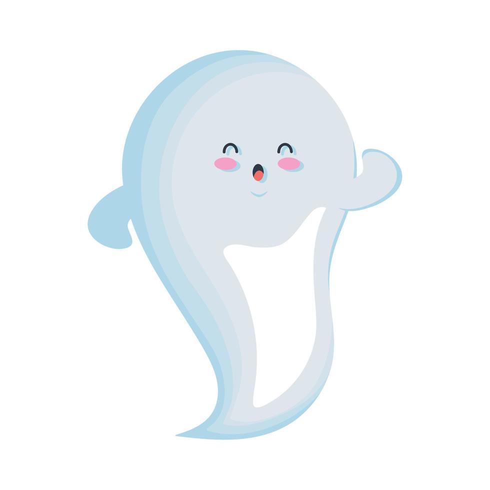 cute float ghost halloween vector