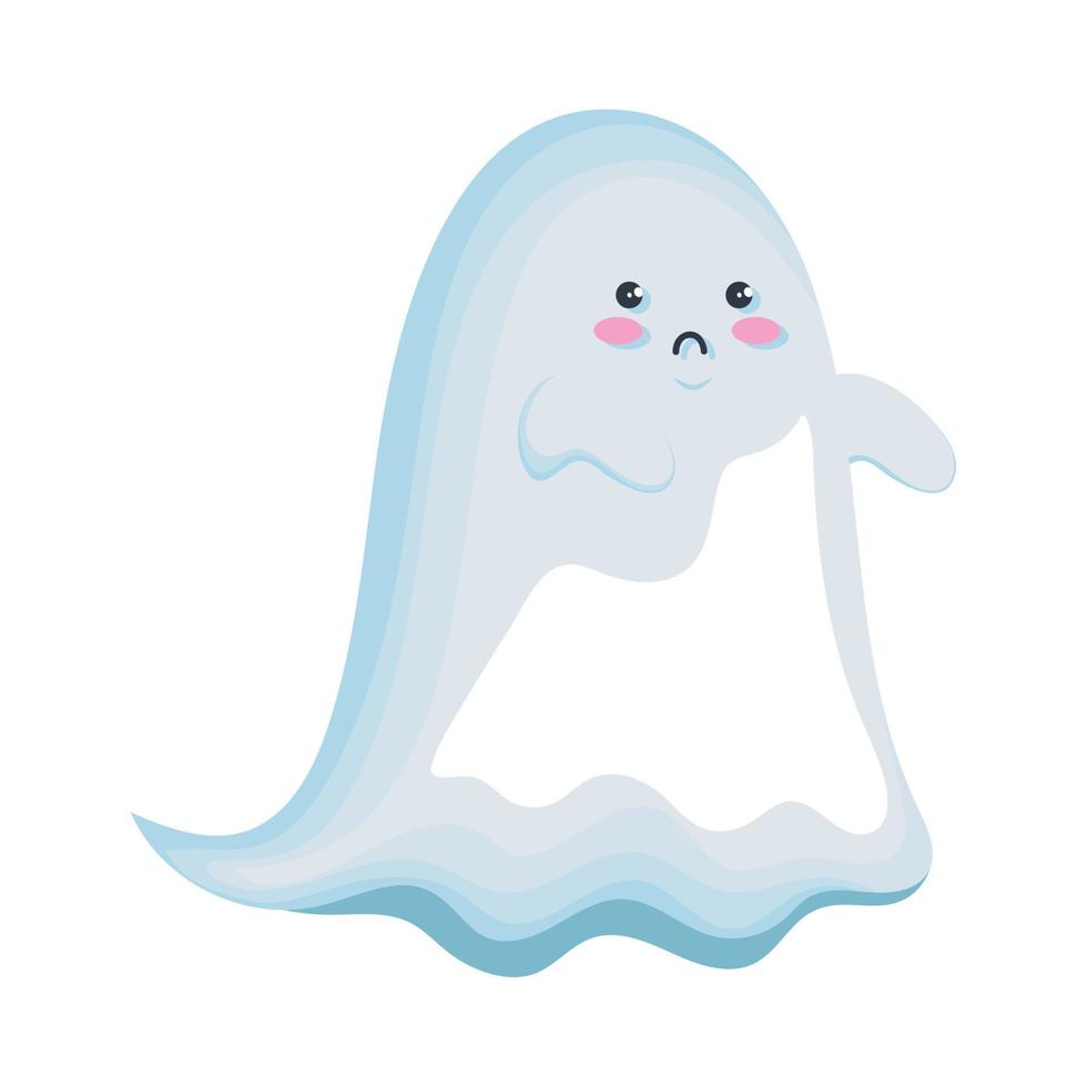 lindo fantasma flotando halloween vector