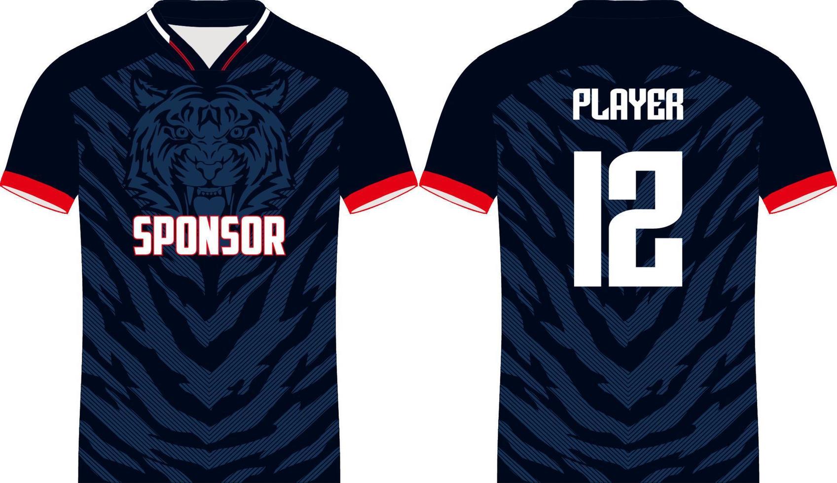 fondo plantilla pattren jersey harimau vector