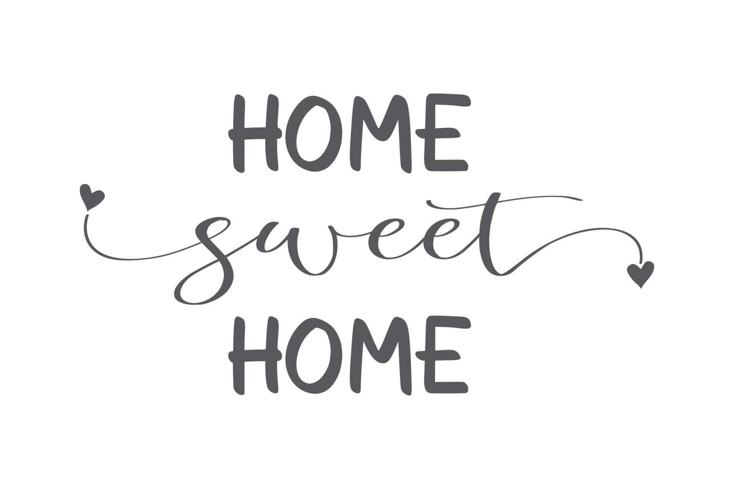 Home quote lettering typography. House typography. Home sweet home quote. Vector illustration