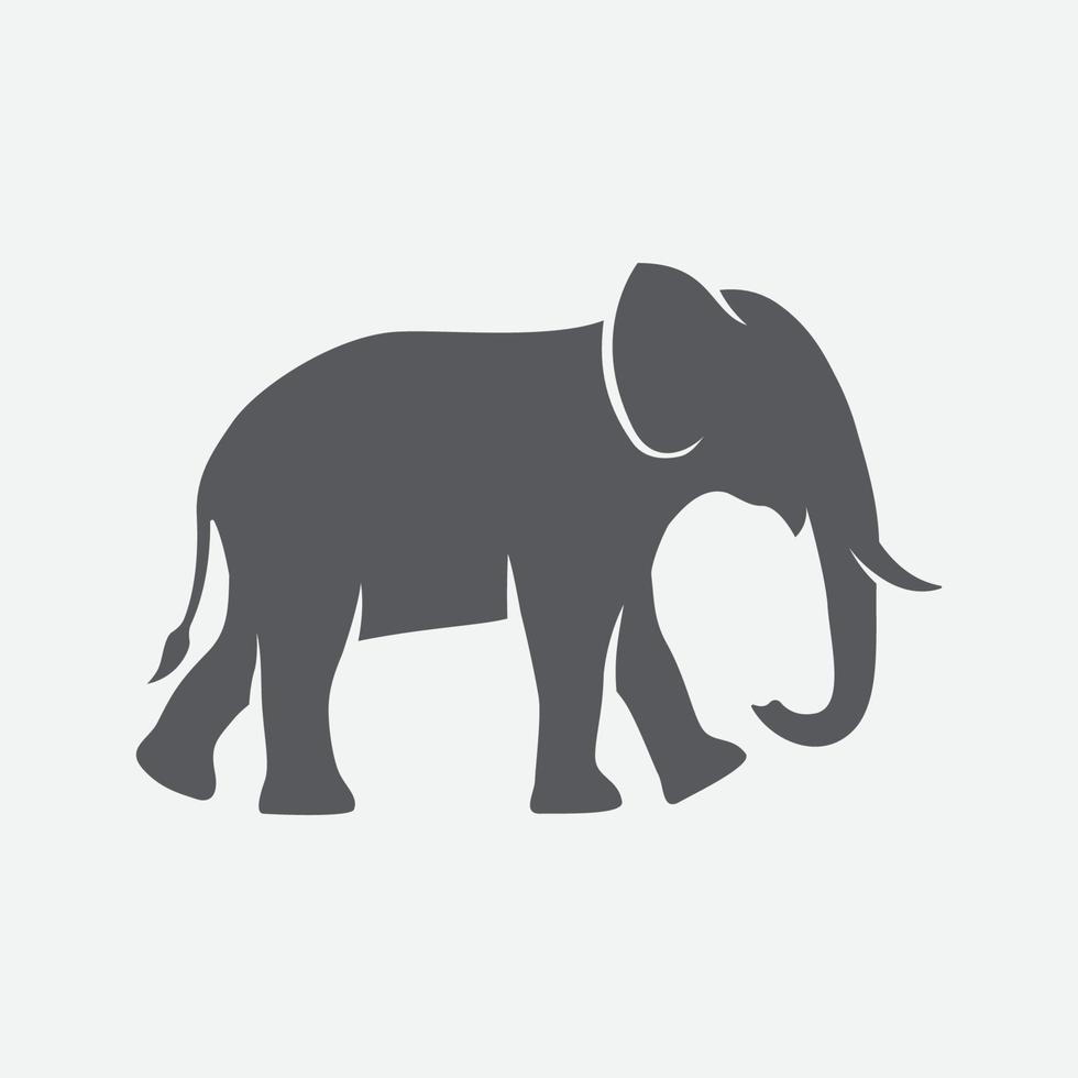 icono del logotipo de elefante. símbolo de diseño de elefante simple. diseño de ilustración vectorial de signo de logotipo de elefante. ilustración vectorial vector