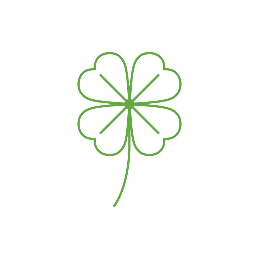 icono de trébol de cuatro hojas. diseño de icono simple de trébol. trébol del día de san patricio. ilustración vectorial vector