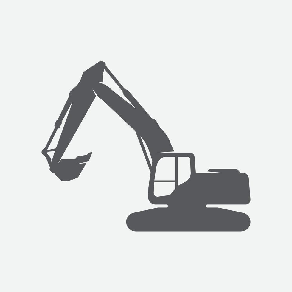 icono de excavadora. símbolo de maquinaria de construcción. señal de excavadora. ilustración vectorial vector