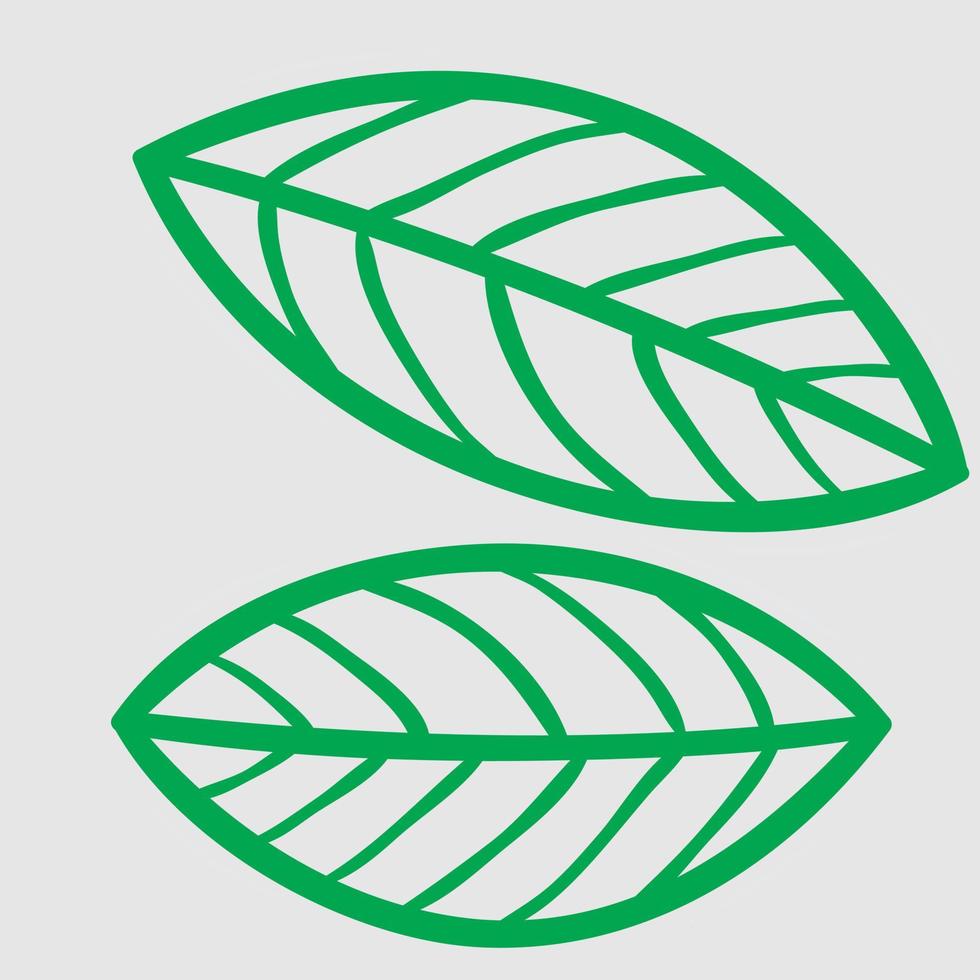 green leaf ecology nature vector icon, Green leaf nature element vector icon