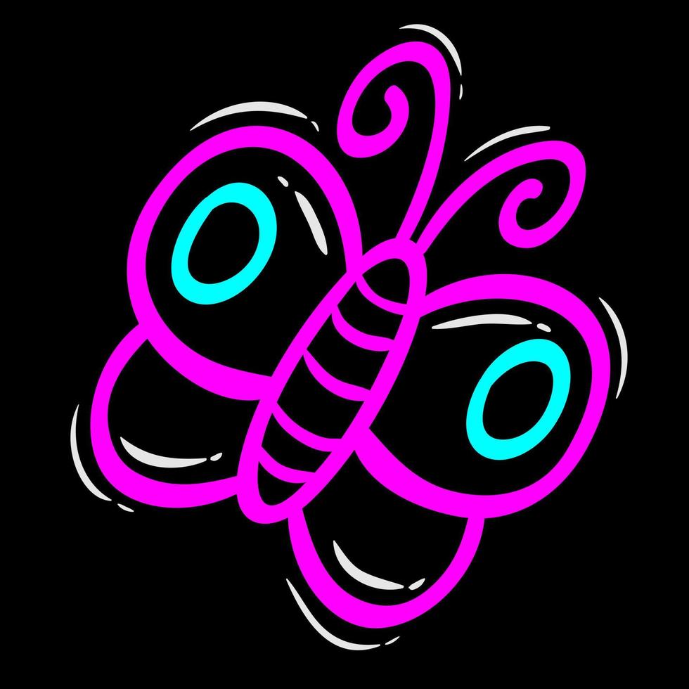 vector de diseño de logotipo de mariposa con elegante estilo monoline lineal y simple