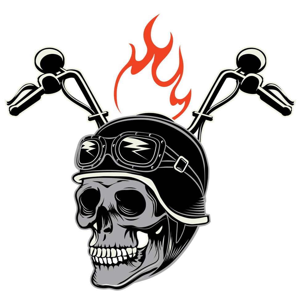 emblemas de motocicleta coloridos vintage con inscripciones llaves esqueleto motociclista montando moto cráneo en casco de motociclista y gafas con alas de águila ilustración vectorial aislada vector