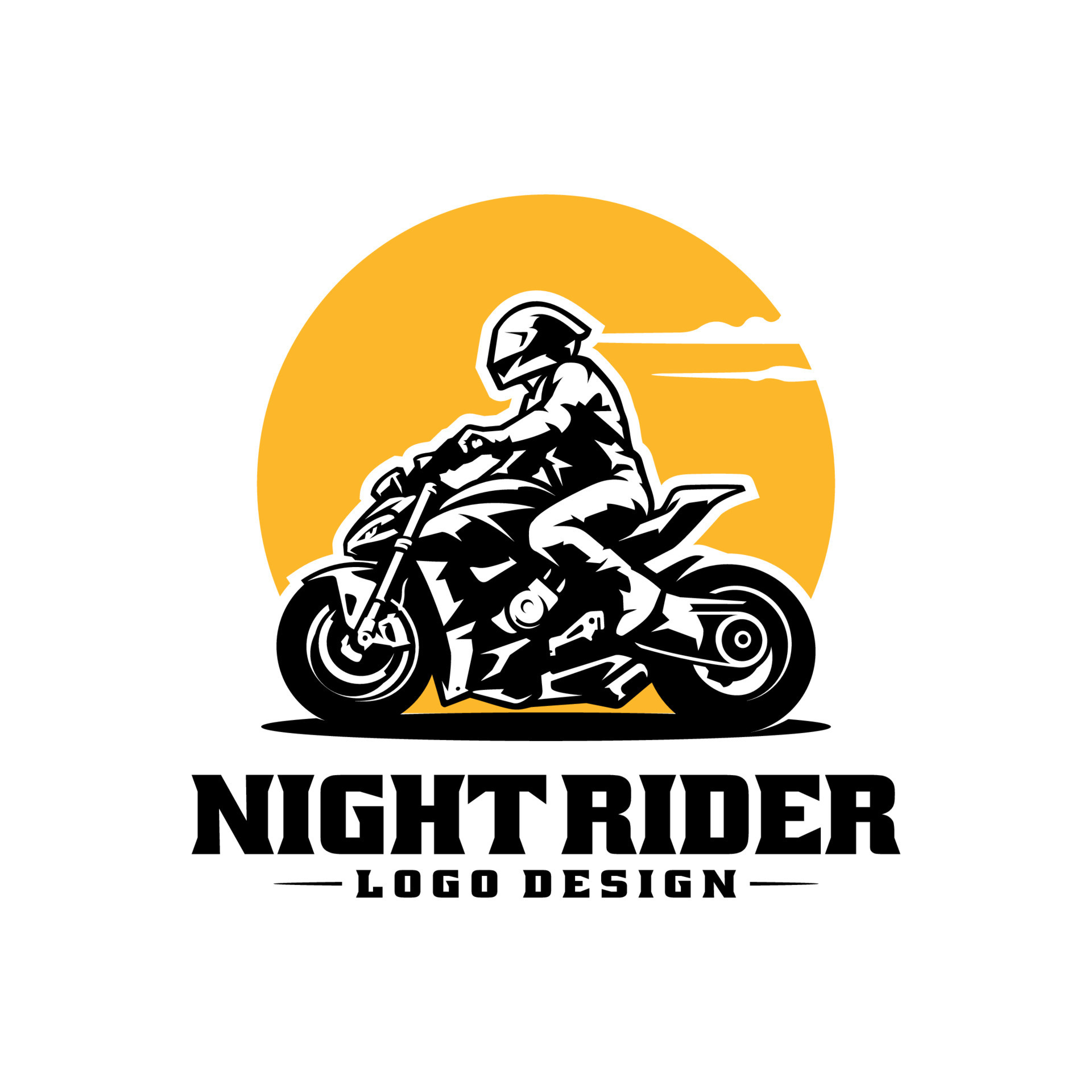 biker riding motorcycle logo vector 12574865 Vector Art at Vecteezy