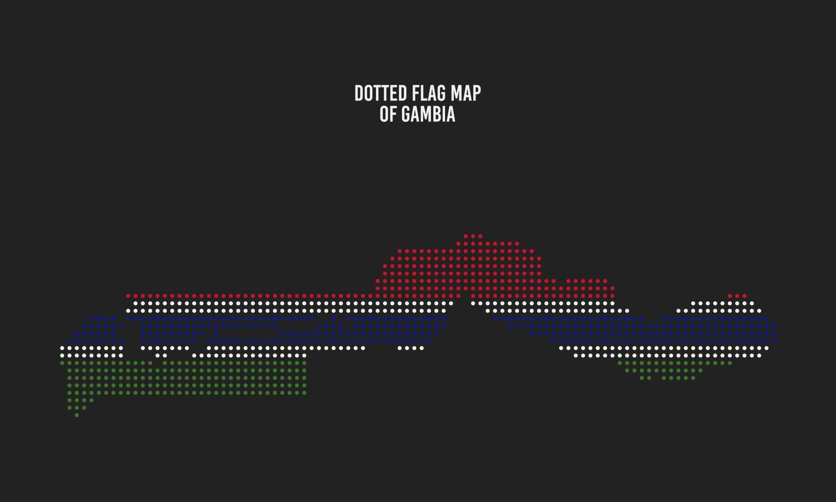 Abstract Dotted Gambia Flag Map vector
