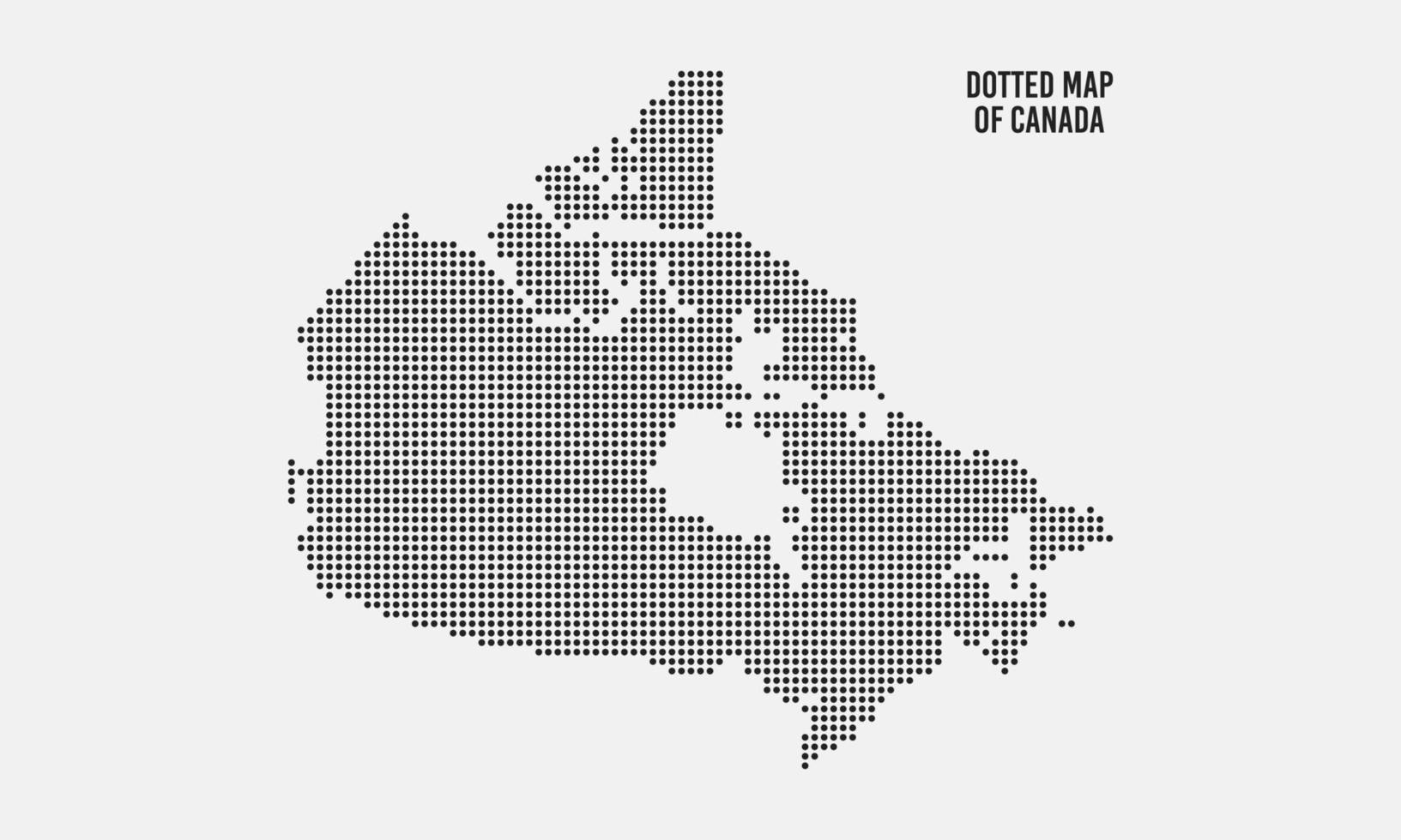 mapa punteado de canadá vector