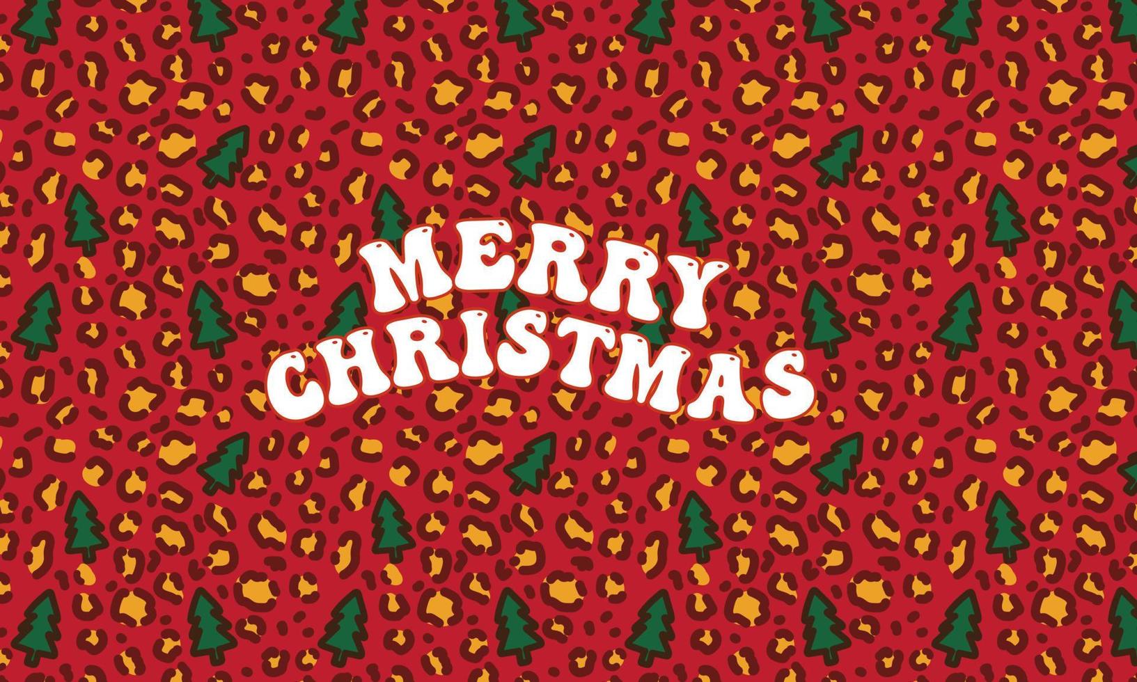 Abstract Funny Christmas Leopard Skin Seamless Vector Patterns.Trendy winter background.