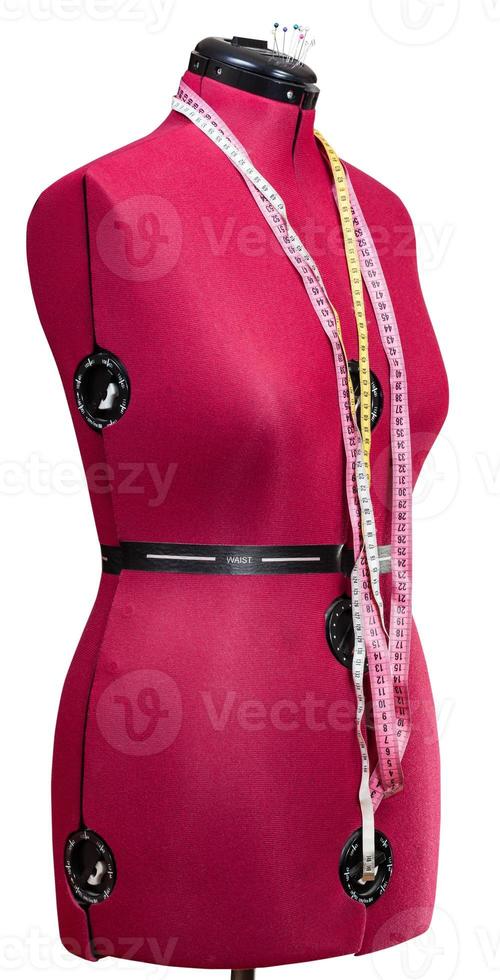 tailor dummy - female figure red mannequin photo