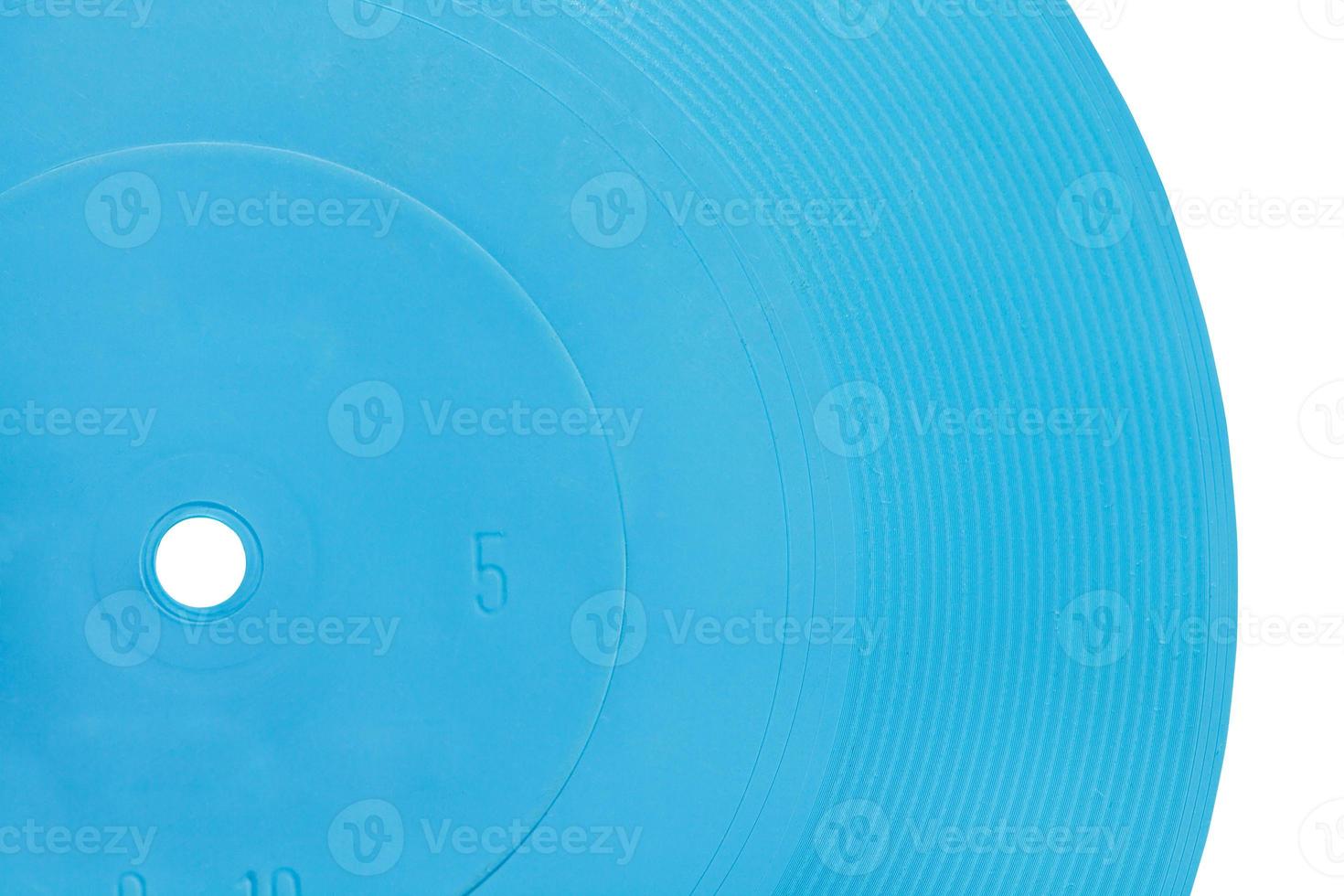 blue transparent flexible record disc photo