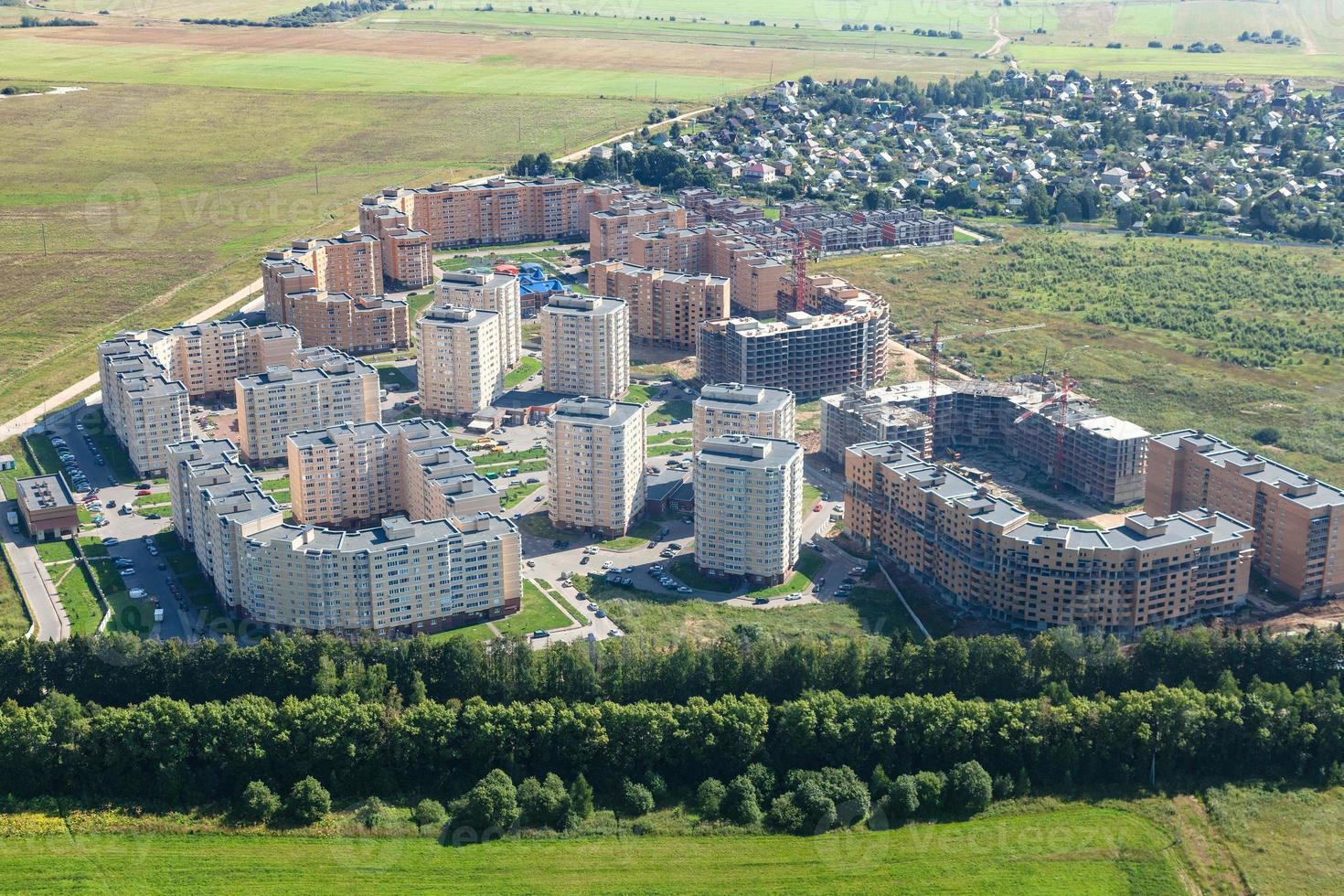 view of new residential district in Moscow Region photo