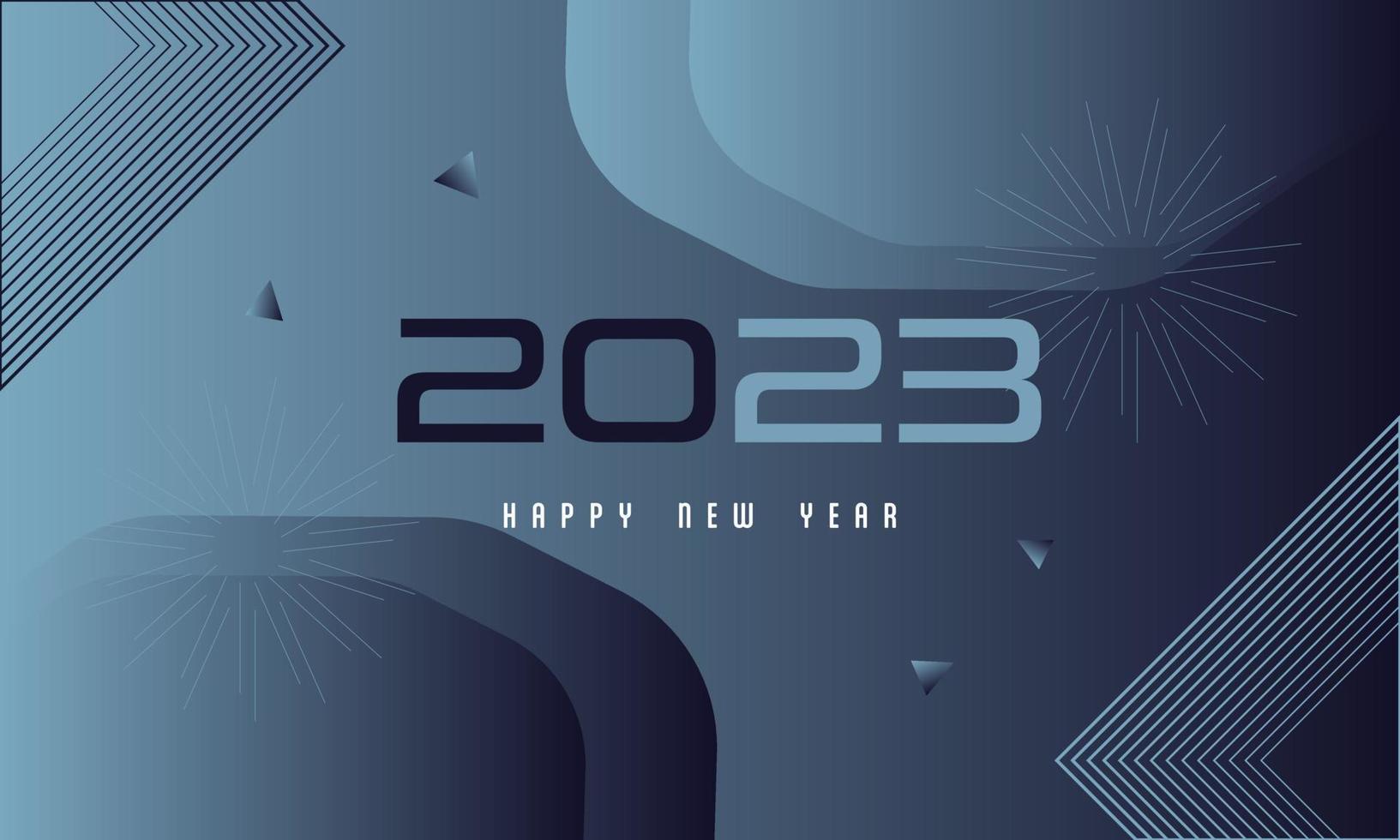 2023 Happy New Year holiday vector with gradient background Party background.flat background. with elements