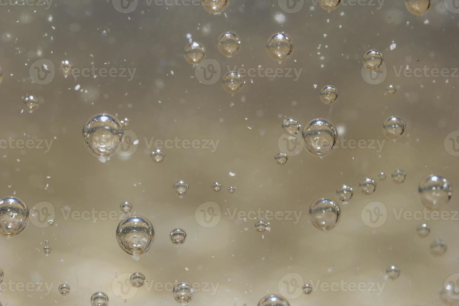 beautiful air bubbles in the drink. Close up photo