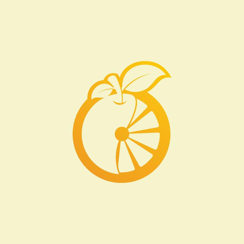 logo icono vector naranja bebida