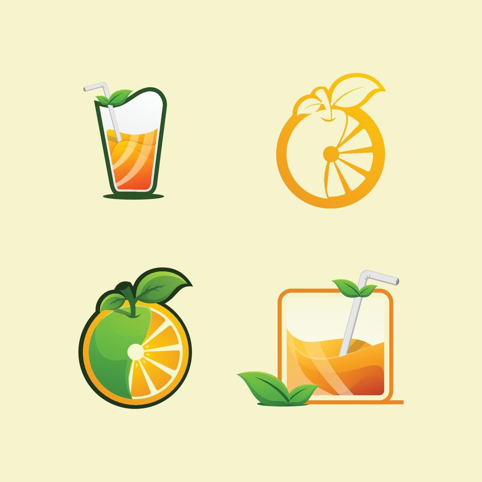 logo icono vector naranja bebida