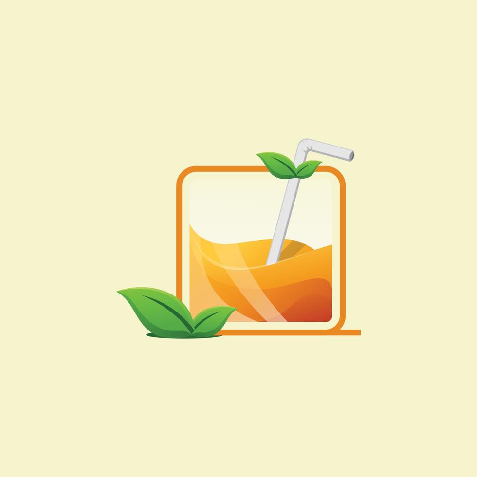 logo icon vector orange drink