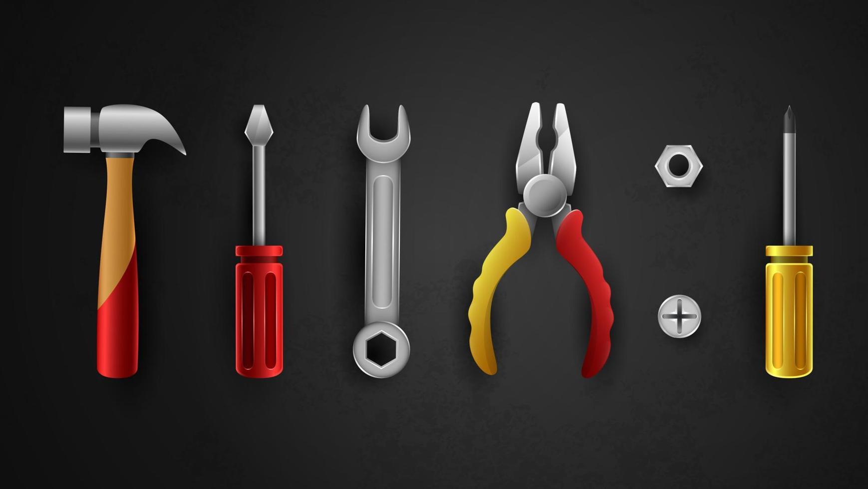 Construction tools set vector illustration