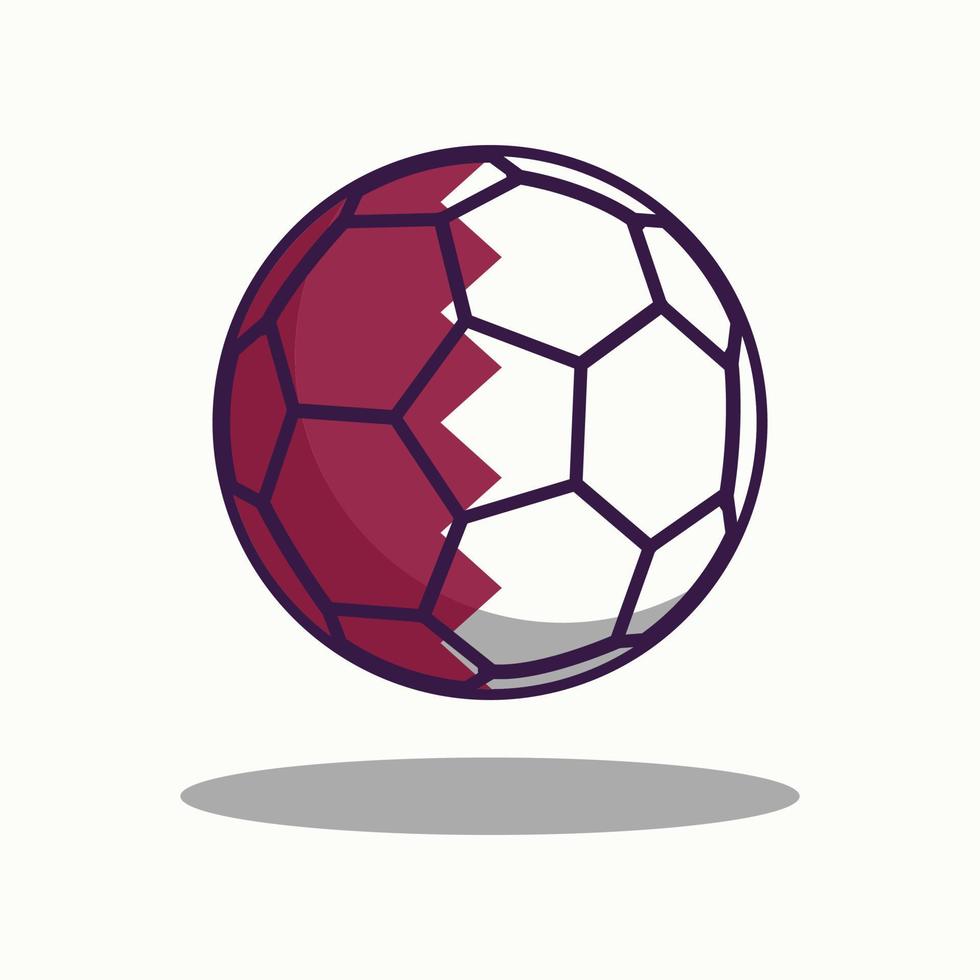 diseño de logotipo de copa de torneo de vector de icono de pelota de fútbol qatar