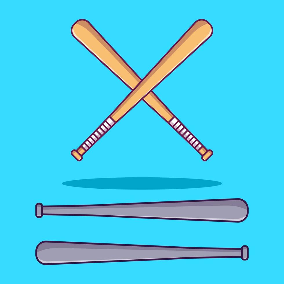 diseño de logotipo de dibujos animados de vector de béisbol