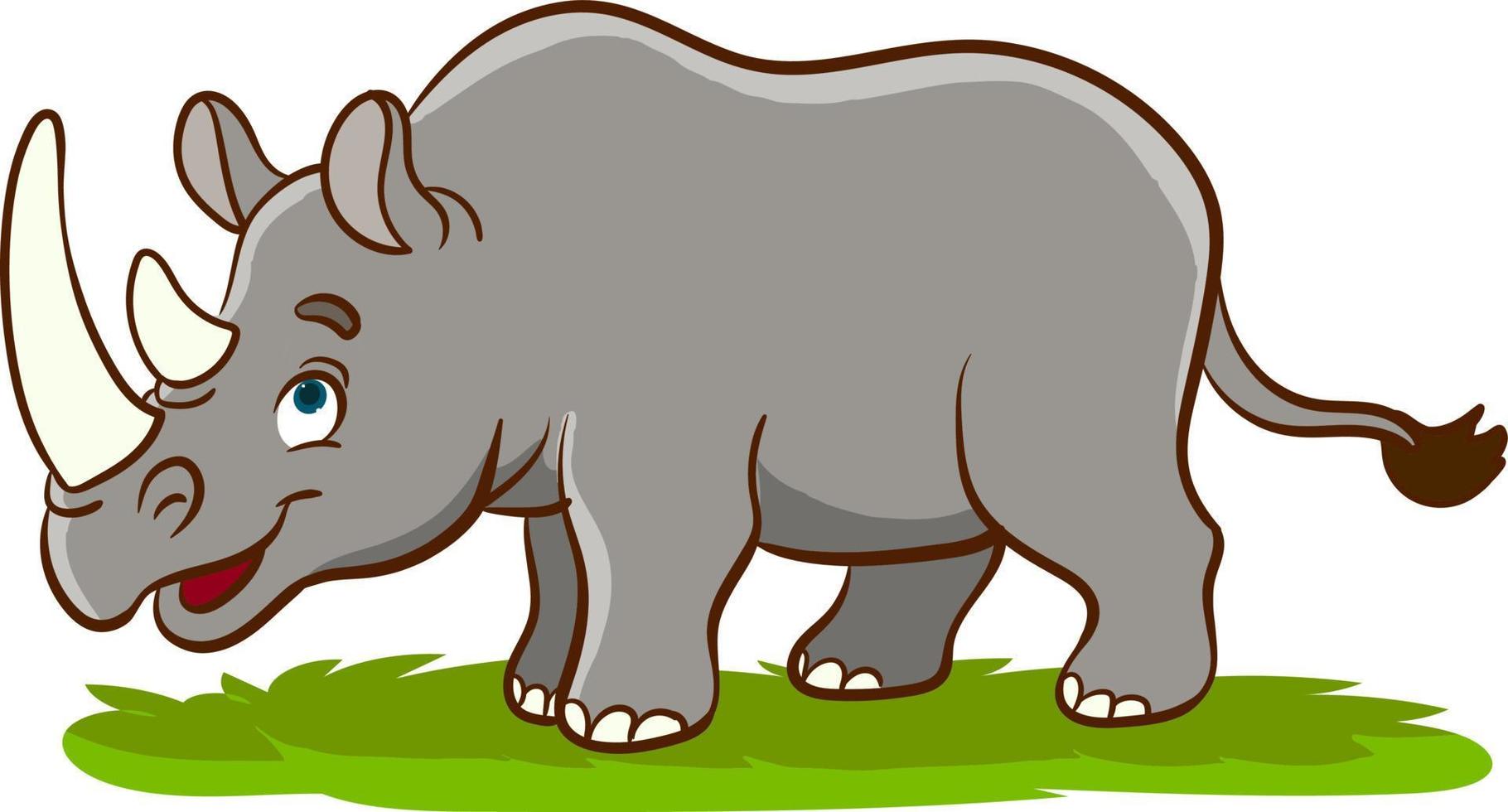 Cartoon rhino mascot vector illustration 12576594 Vector Art at Vecteezy
