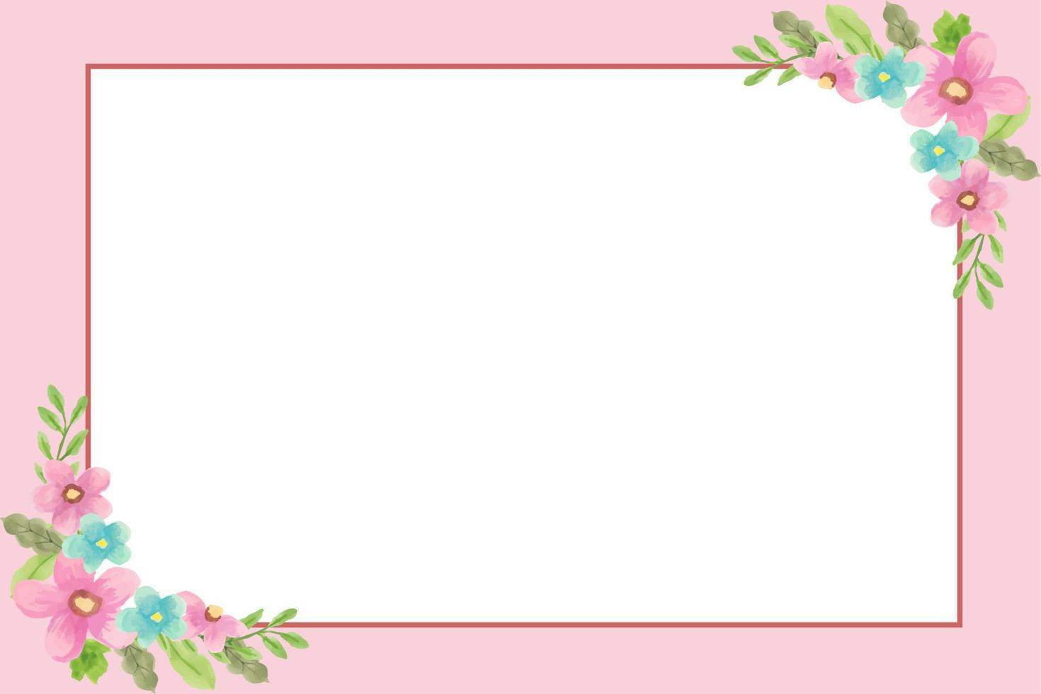 Pink Flower Frame vector