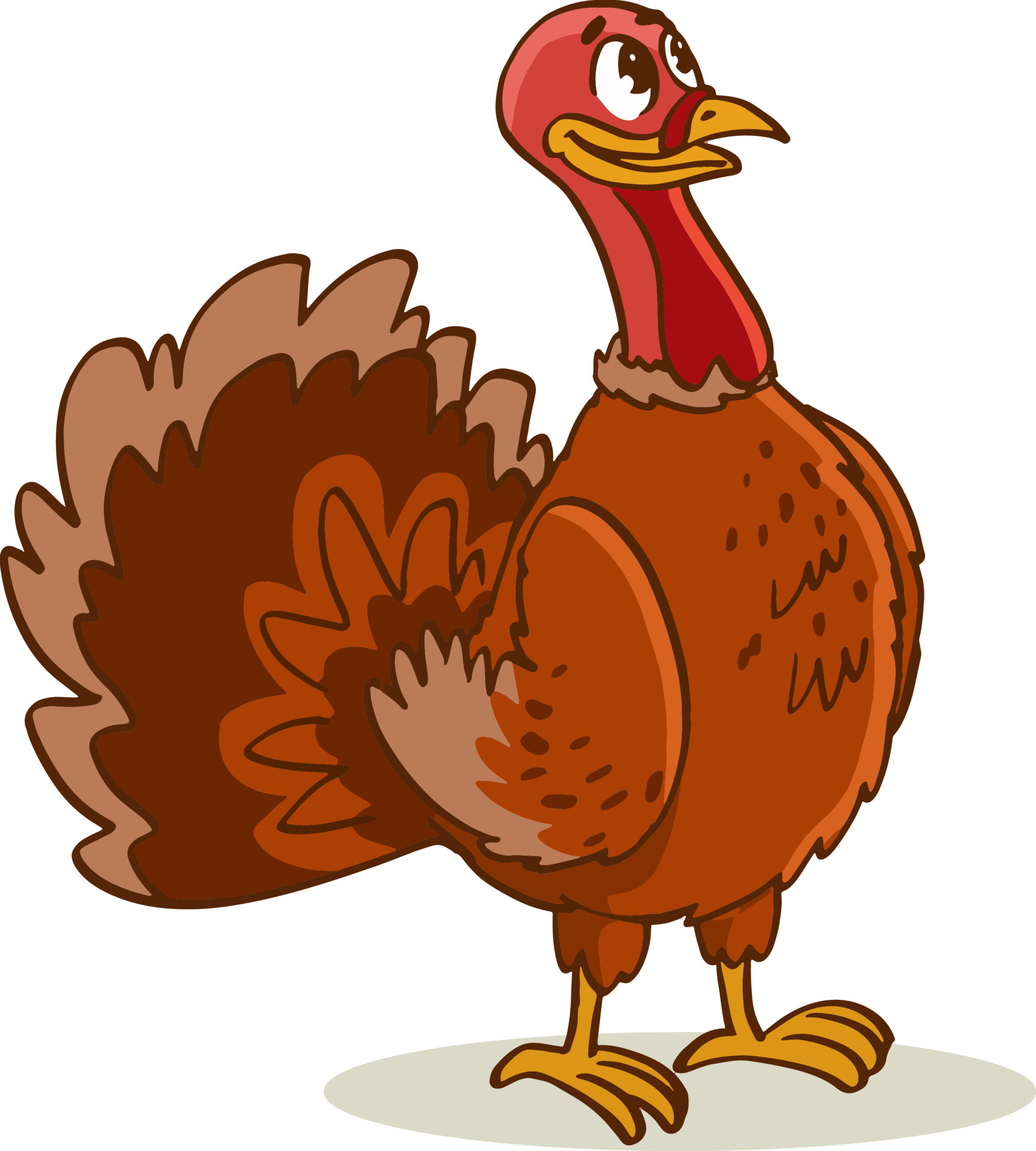 Thanksgiving Turkey Bird Cartoon Mascot Character. Vector Illustration Flat  Design Isolated On White Background 12576693 Vector Art at Vecteezy