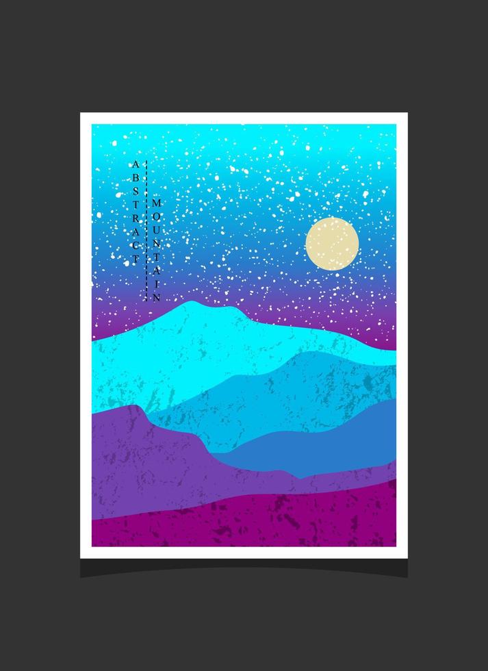 Abstract mountain painting, Abstract background, Premium Vector