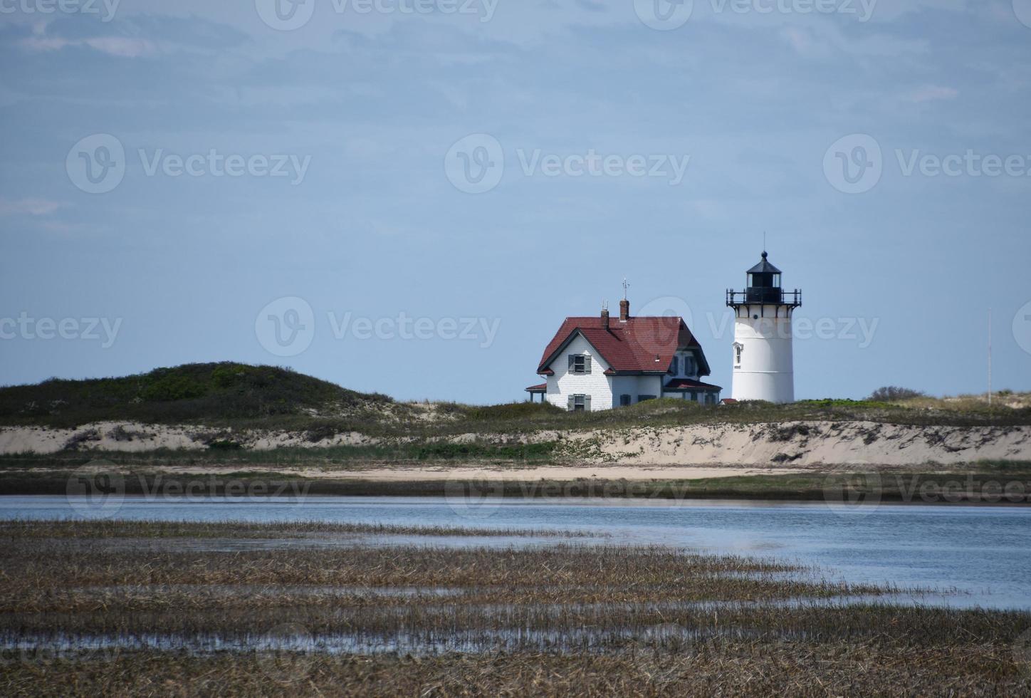 Scenic Views of Race Point Lighthouse and Tidal Marsh photo
