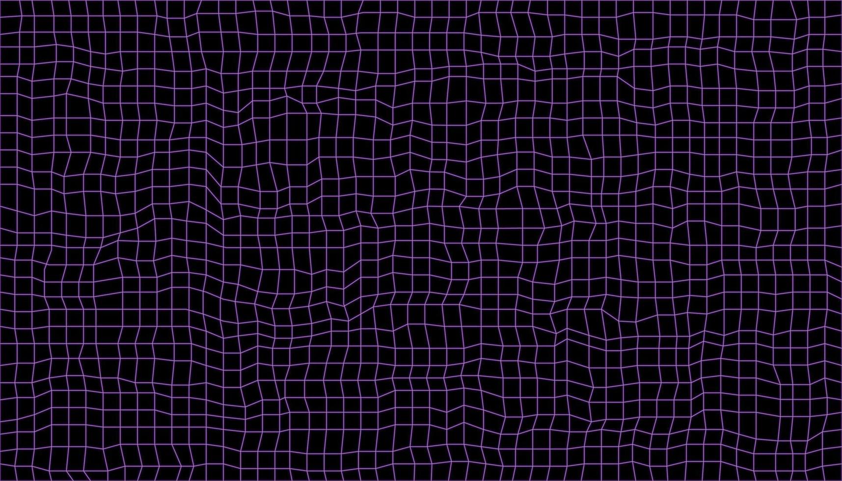 Black textured background. Futuristic geometric background with squares with distortion effect and neon effect. vector