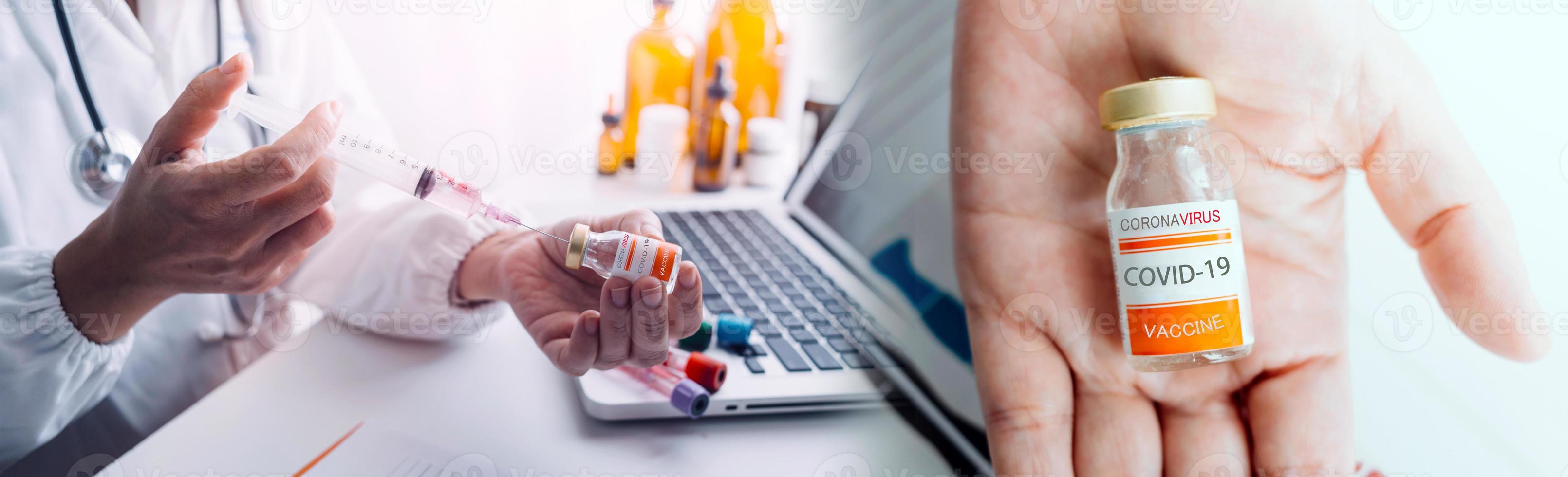 Doctor work on digital tablet healthcare doctor technology tablet using computer. photo