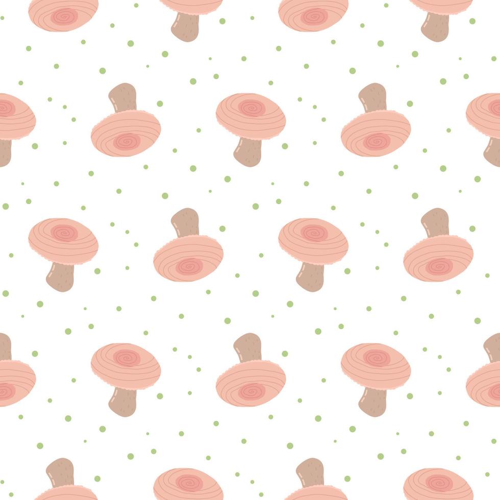 autumn pattern. Mushrooms, leaves, acorns on a pattern for textiles, napkins, fabrics, prints, wrapping paper, wallpapers. vector