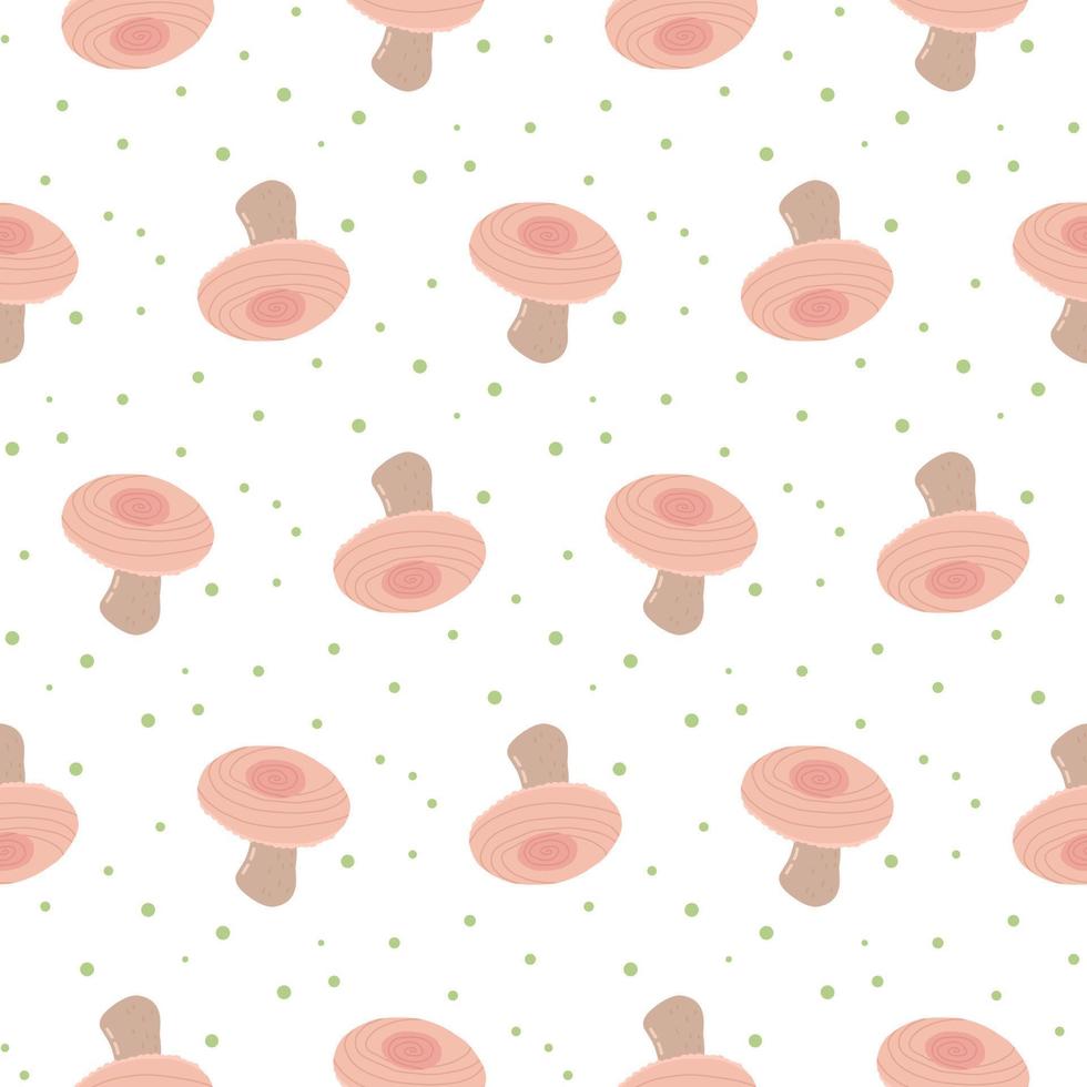 autumn pattern. Mushrooms, leaves, acorns on a pattern for textiles, napkins, fabrics, prints, wrapping paper, wallpapers. vector